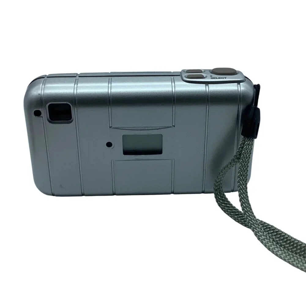 Vtg Largan Lmini 350‎ Digital Camera Silver 640x480 Resolution Flip Flash Y2K